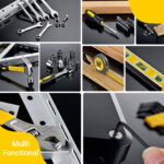 AR Easy Buy 108-Piece Household Tool Kit for DIY & Home Repair – Claw Hammer, Adjustable Wrench, Ratchet Wrench, Screwdrivers, Sockets, Pliers, and More in Portable Storage Case