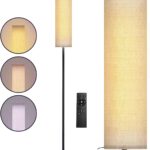 AR Easy Buy Vertical Floor Lamps for Living Room, Moden Standing Lamp with 3 Color Temperatures, Beige Lampshade & Foot Switch, Standard Corner Lamp for...