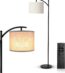 AR Easy Buy Arc Floor Lamps for Living Room with LED Smart Bulb, 3 Color Temperatures, Rotatable Linen Shade, Remote & Foot Switch, Stable Base Ideal...