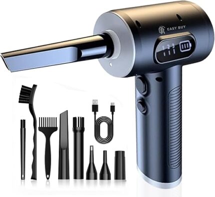 Cordless Electric Air Duster 68W | Powerful High-Speed Air Blower 50,000–100,000 RPM, 8.6–12.5 m/s, 6000mAh Rechargeable Battery Ideal for PC, Laptop, Keyboard, Electronics & Home Cleaning