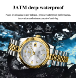 POEDAGAR Luxury Business Men Wristwatch Waterproof Luminous Date Military Man Watch Stainless Steel Fashion Men's Quartz Watches