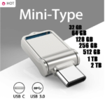 2TB OTG Type C Flash Drive Mini External Memory Stick
