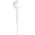 Close-up of Apple EarPods USB-C left earbud showing L label and oval mesh speaker grille, UK