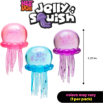 Jellyfish jelly squish fidget toys in pink blue and purple colours