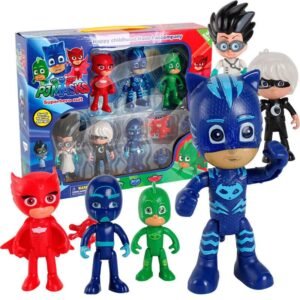 PJ Masks Toys Set 6 Pcs Action Figures Owlette Gekko Catboy Cloak UK