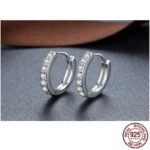 Real 925 sterling silver hoop earrings with hallmark stamp