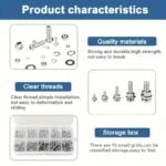 320Pcs M2-M5 Metric Nuts Bolts Washers Kit