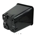 11 litre square plastic plant pot in black
